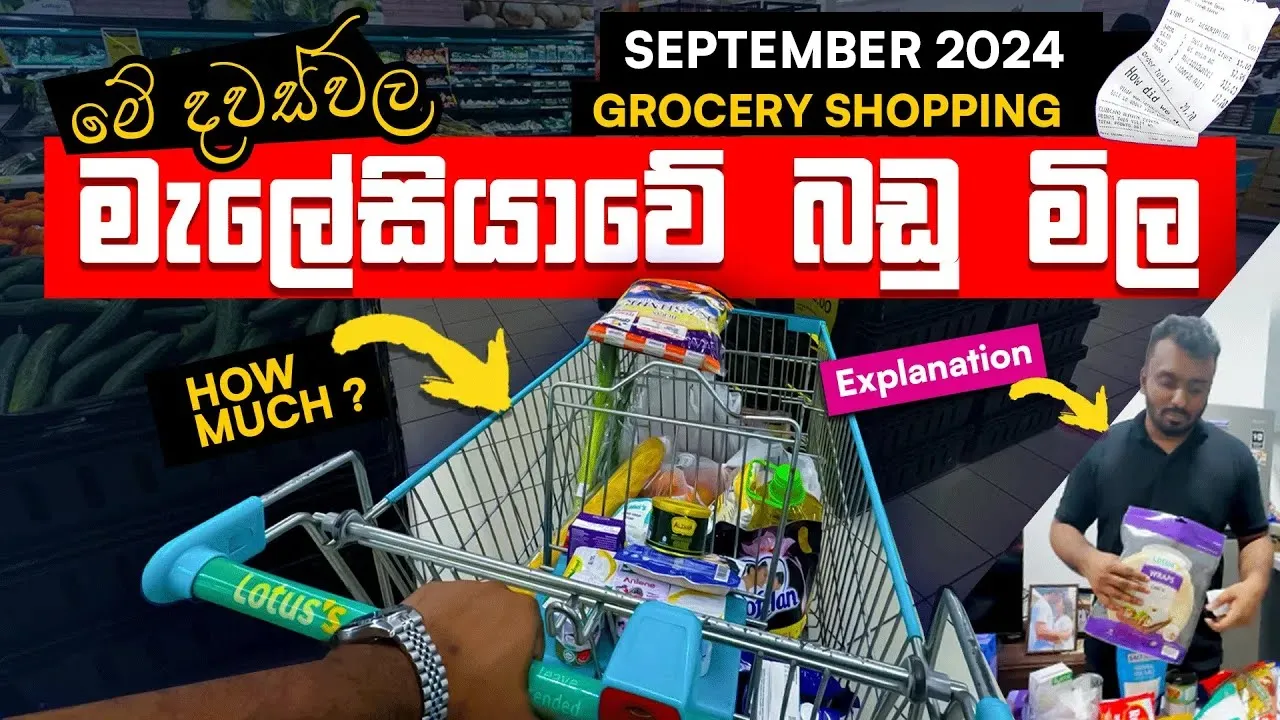 මැලේසියාවේ බඩු මිල  - Supermarket Tour 🇲🇾 | මේ දවස්වල මැලේසියාවේ බඩු මිල